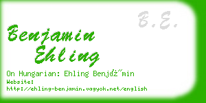 benjamin ehling business card